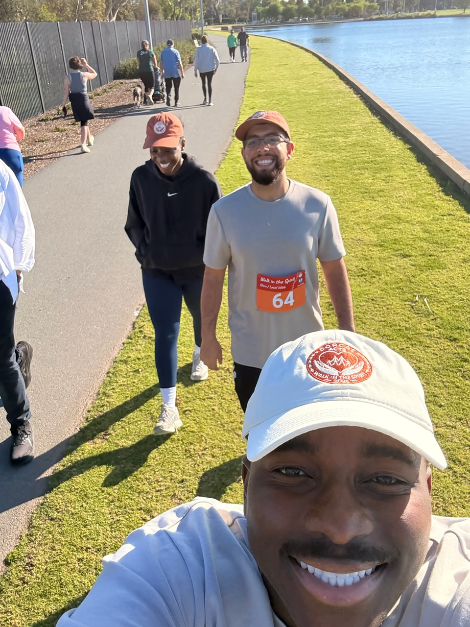 Walking at Victoria Park Lake